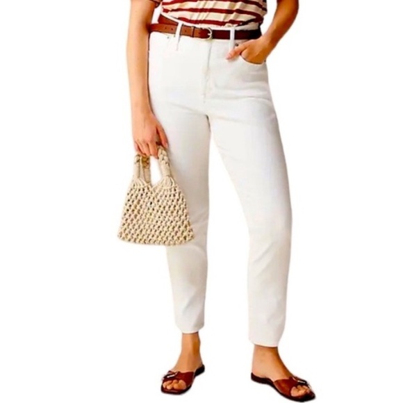 J.Crew White Curvy Vintage Slim Straight Jeans - Picture 1 of 11